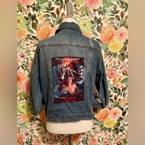 A NIGHTMARE ON ELM STREET upcycled Denim Jacket
